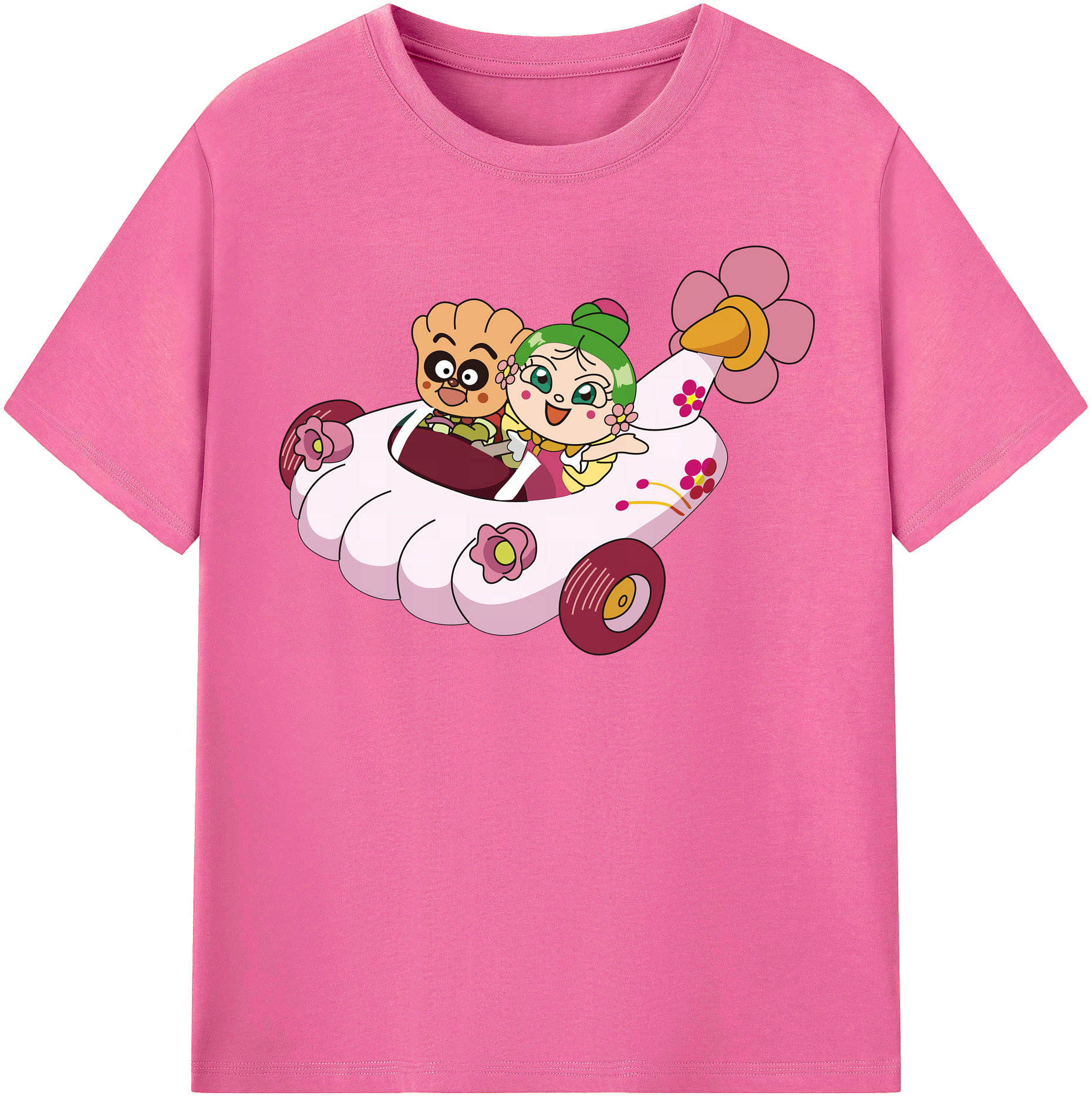 （画像用） アンパンマン Anpanman レディースカジュアルプリントTシャツ（綿100％）